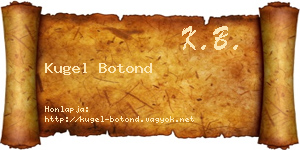 Kugel Botond névjegykártya
