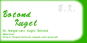 botond kugel business card